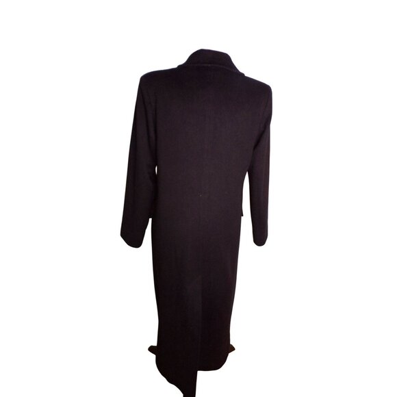 🆕 FLEURETTE Holland Italian Wool Longline Coat Black 12 Soft - Picture 12 of 16